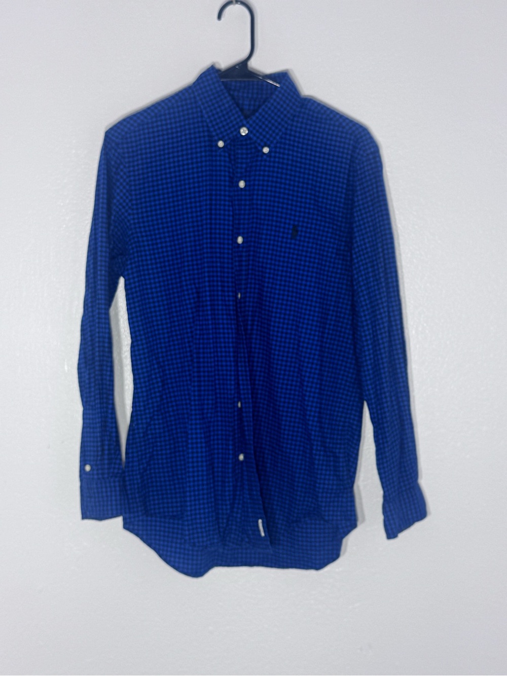 Ralph Lauren Men's Blue Checked Button-Down Shirt